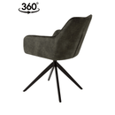 Jídelní židle Cannes Tmavě zelená s černou podnoží Mahom