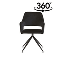 Jídelní židle Paris černá s černou podnoží Mahom