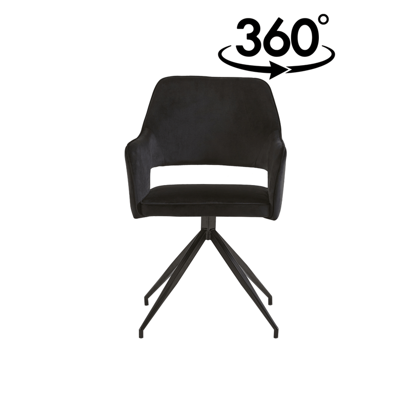 Jídelní židle Paris černá s černou podnoží Mahom