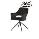 Jídelní židle Paris černá s černou podnoží Mahom
