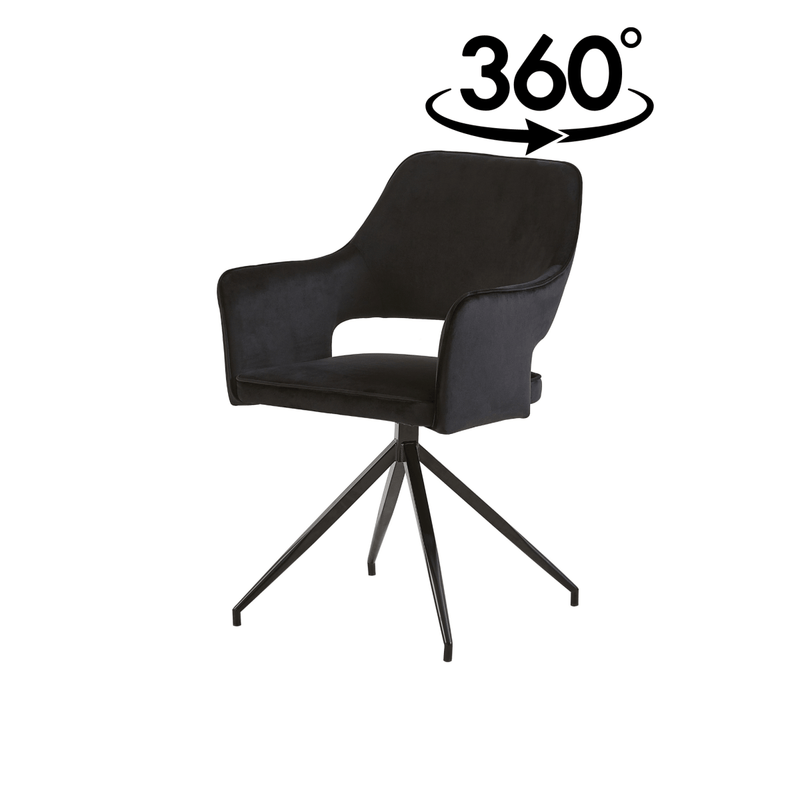 Jídelní židle Paris černá s černou podnoží Mahom
