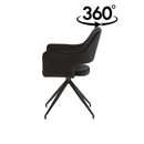 Jídelní židle Paris černá s černou podnoží Mahom