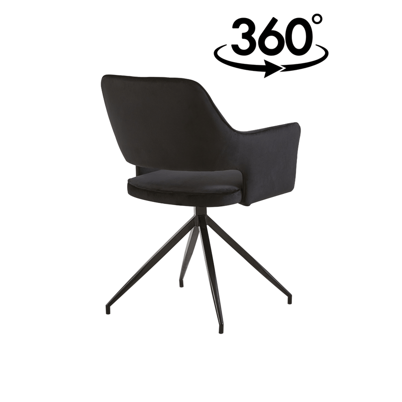 Jídelní židle Paris černá s černou podnoží Mahom