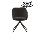 Jídelní židle Paris černá s černou podnoží Mahom