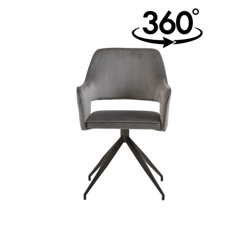 Jídelní židle Paris šedá s černou podnoží Mahom