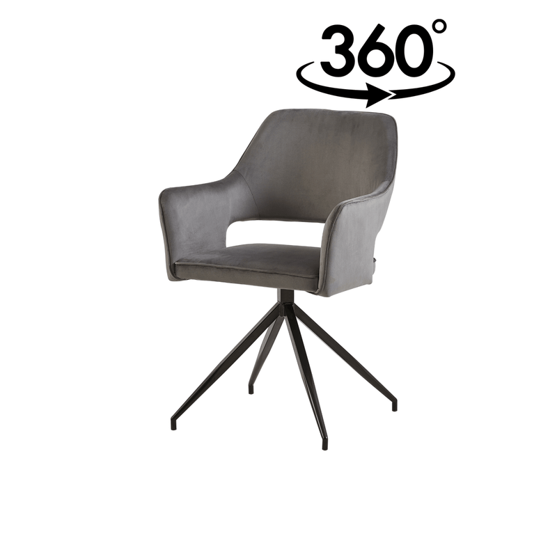 Jídelní židle Paris šedá s černou podnoží Mahom