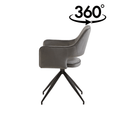 Jídelní židle Paris šedá s černou podnoží Mahom
