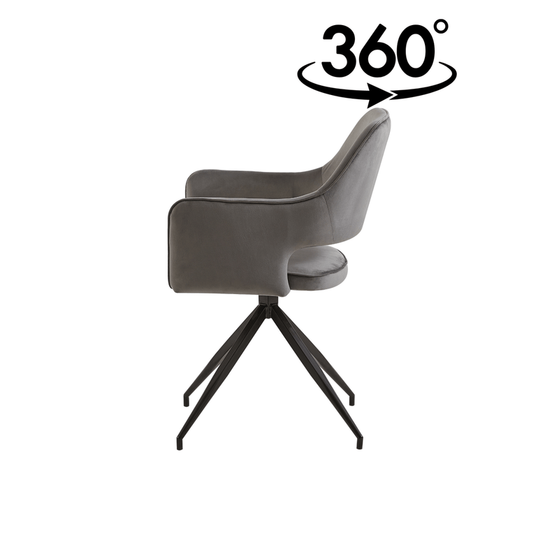 Jídelní židle Paris šedá s černou podnoží Mahom