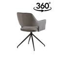 Jídelní židle Paris šedá s černou podnoží Mahom