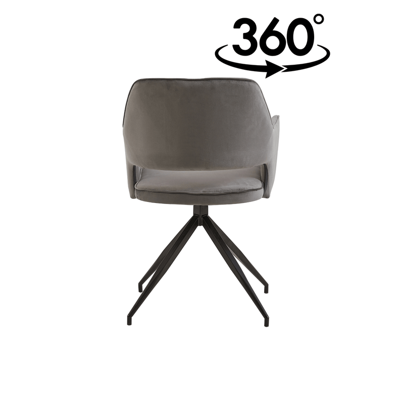 Jídelní židle Paris šedá s černou podnoží Mahom