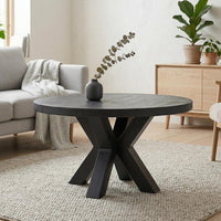 Konferenční stolek z mangového dřeva Glendale Black 70 cm Mahom