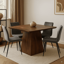 Jídelní stůl z mangového dřeva Nova čtvercový tmavě hnědý 90x90 cm Mahom