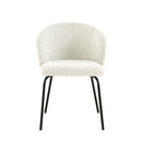 Jídelní židle Tulle Bílá s černou podnoží Mahom