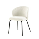 Jídelní židle Tulle Bílá s černou podnoží Mahom