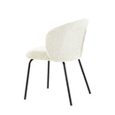 Jídelní židle Tulle Bílá s černou podnoží Mahom
