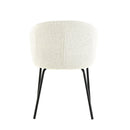 Jídelní židle Tulle Bílá s černou podnoží Mahom
