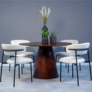 Jídelní stůl Adelaide kulatý 120 cm Tmavý ořech Mahom