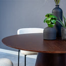 Jídelní stůl Adelaide kulatý 120 cm Tmavý ořech Mahom