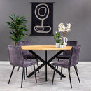 Jídelní židle Angers Antracitová s černou podnoží Mahom