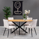 Jídelní židle Angers Světle šedá s černou podnoží Mahom