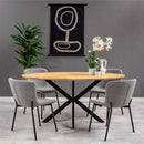 Jídelní židle Lille Tmavě šedé bouclé s černou podnoží Mahom