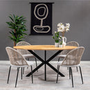 Jídelní židle Tours Světle šedá s černou podnoží Mahom