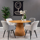 Jídelní židle Amiens Světle šedé bouclé s černou podnoží Mahom