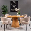 Jídelní židle Rennes Pískové bouclé s černou podnoží Mahom