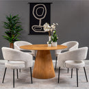 Jídelní židle Rennes Béžové bouclé s černou podnoží Mahom