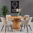 Jídelní židle Rouen Písková s černou podnoží Mahom