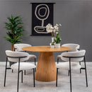 Jídelní židle Metz Béžové bouclé s černou podnoží Mahom