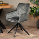 Jídelní židle Cannes Tmavě zelená s černou podnoží Mahom