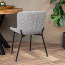 Jídelní židle Lille Světle šedé bouclé s černou podnoží Mahom