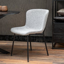 Jídelní židle Lille Béžové bouclé s černou podnoží Mahom