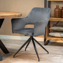 Jídelní židle Paris šedá s černou podnoží Mahom