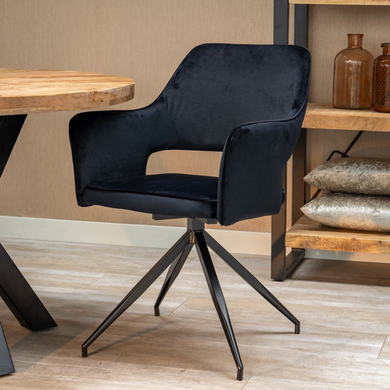 Jídelní židle Paris černá s černou podnoží Mahom