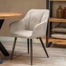 Jídelní židle Rouen Písková s černou podnoží Mahom