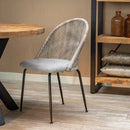Jídelní židle Tours Světle šedá s černou podnoží Mahom