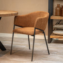 Jídelní židle Dijon Koňaková s černou podnoží Mahom