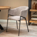 Jídelní židle Dijon Písková s černou podnoží Mahom