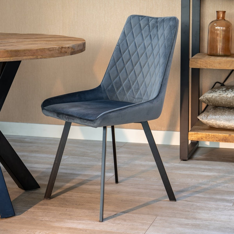 Jídelní židle Reims šedá s černou základnou Mahom