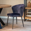 Jídelní židle Toulon Tmavě šedá s černou podnoží Mahom