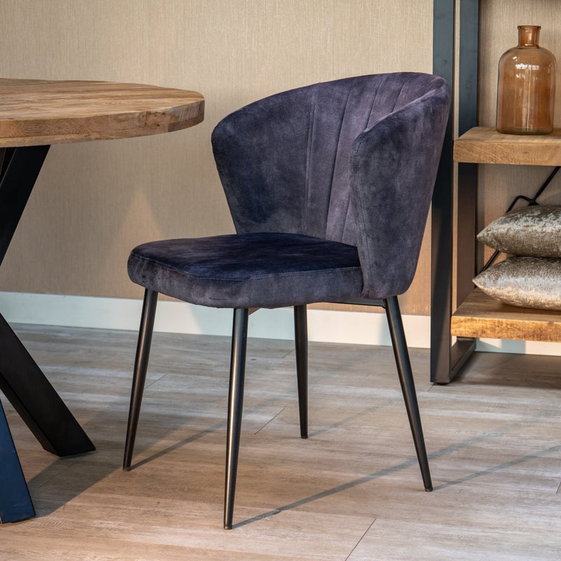 Jídelní židle Toulon Tmavě šedá s černou podnoží Mahom