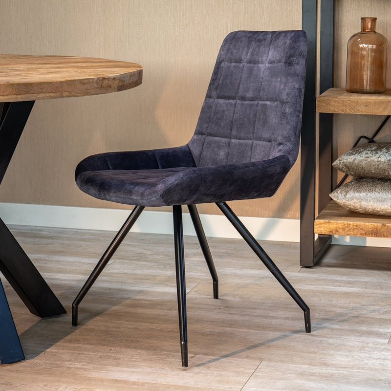 Jídelní židle Toulouse Antracit s černou podnoží Mahom