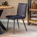 Jídelní židle Angers Antracitová s černou podnoží Mahom