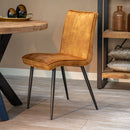 Jídelní židle Angers Koňaková s černou podnoží Mahom