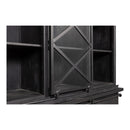 Príborník z mangového dreva Denver Black 160×220 cm Jednodverové Mahom