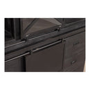 Príborník z mangového dreva Denver Black 160×220 cm Jednodverové Mahom