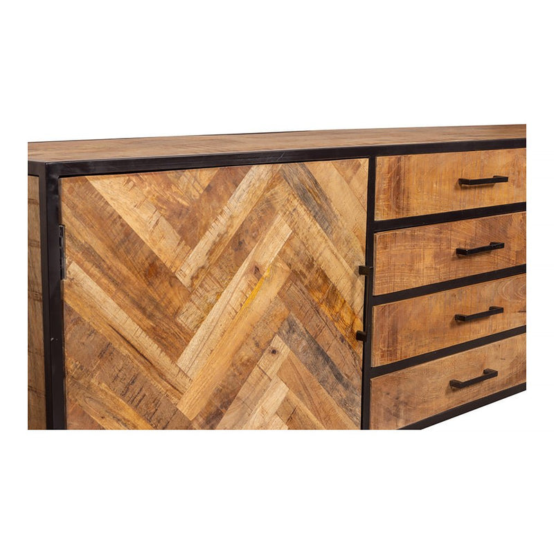 Příborník z mangového dřeva New Haven 210 cm Mahom