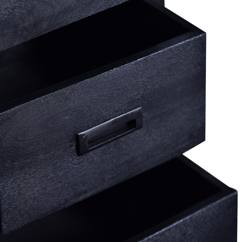 Komoda z mangového dřeva Newark Black 140 cm Mahom